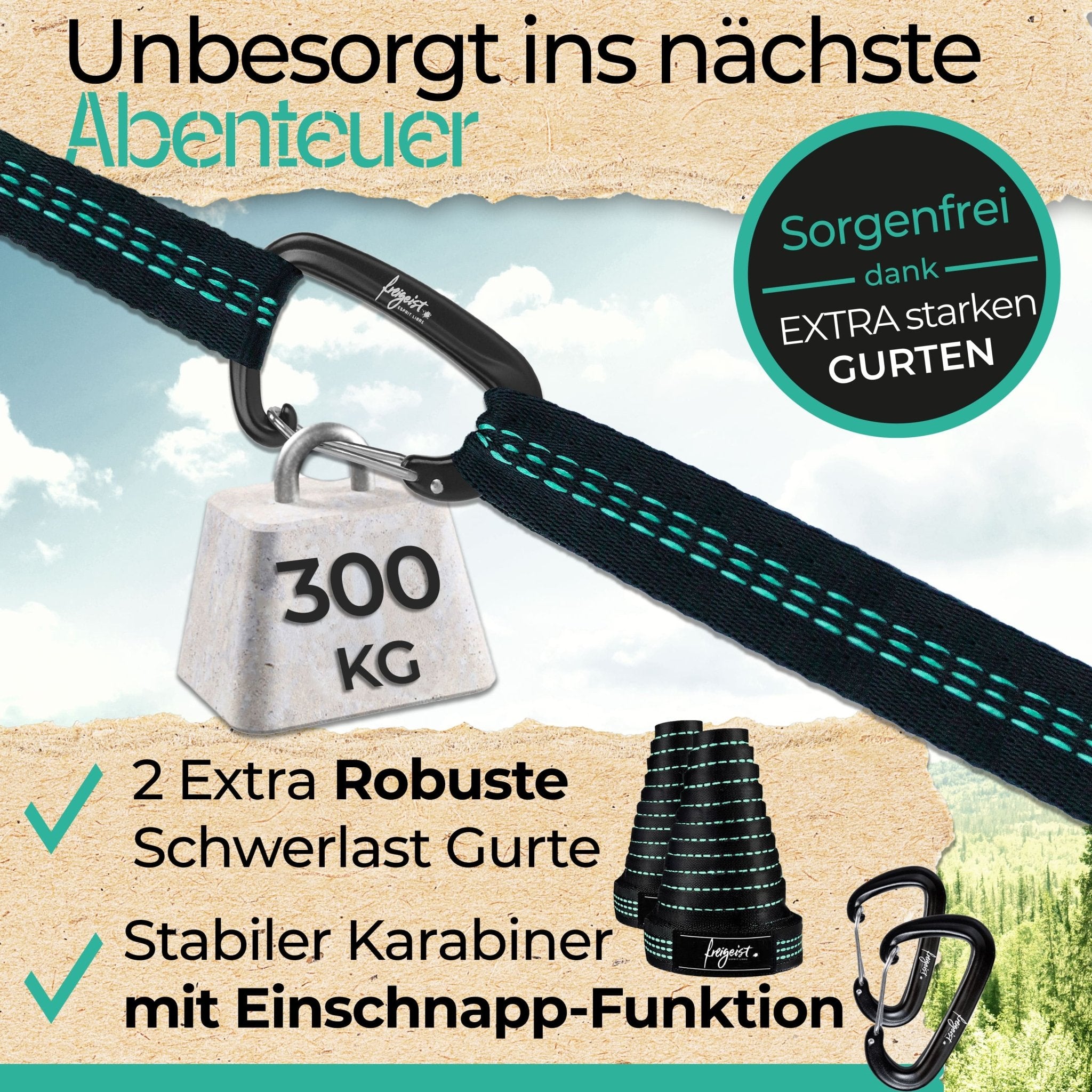 hängematte mit befestigungsset Hängematten-Befestigungsset – In 60 Sekunden entspannen