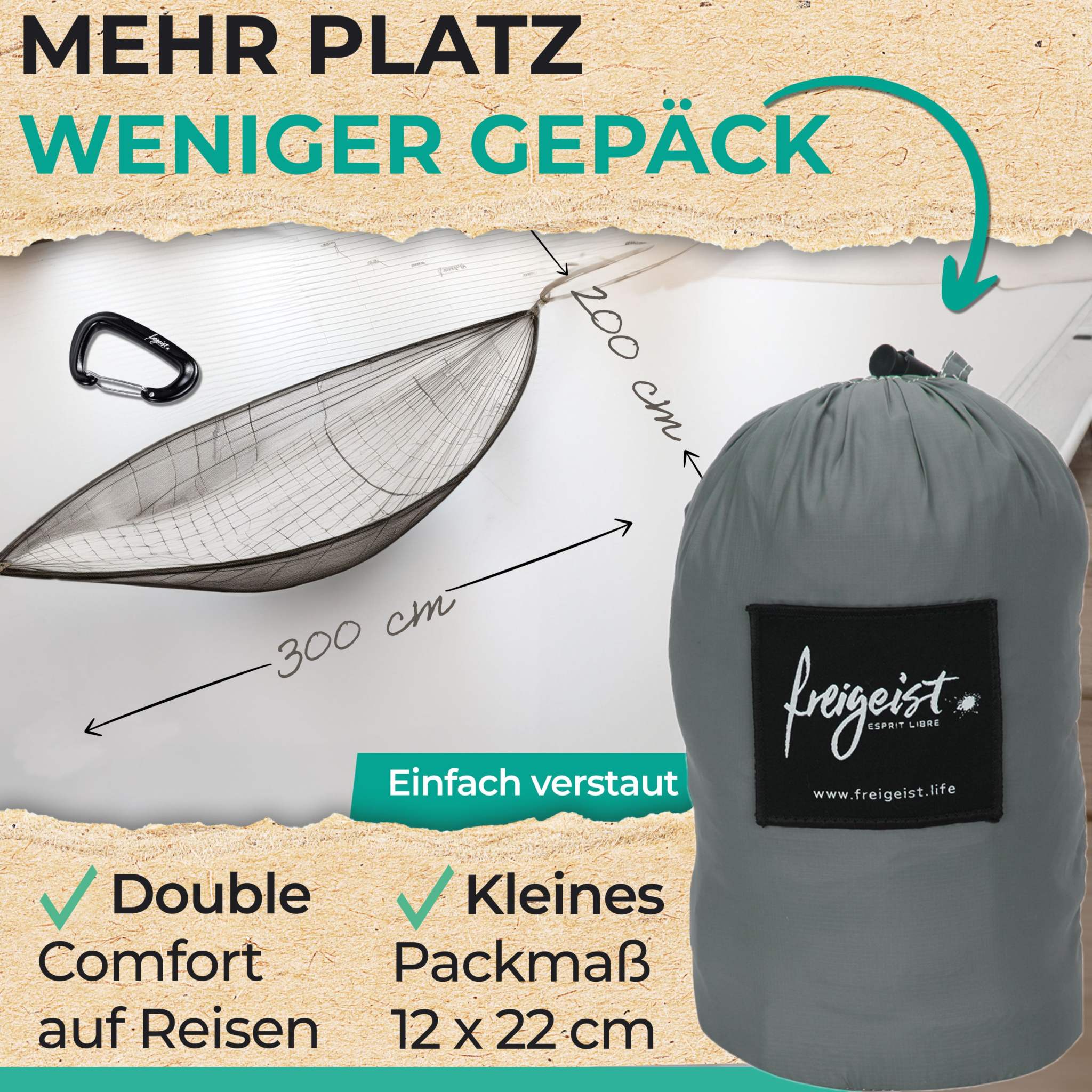 freigeist hängematte Hängematte inklusive Aufhänge Set