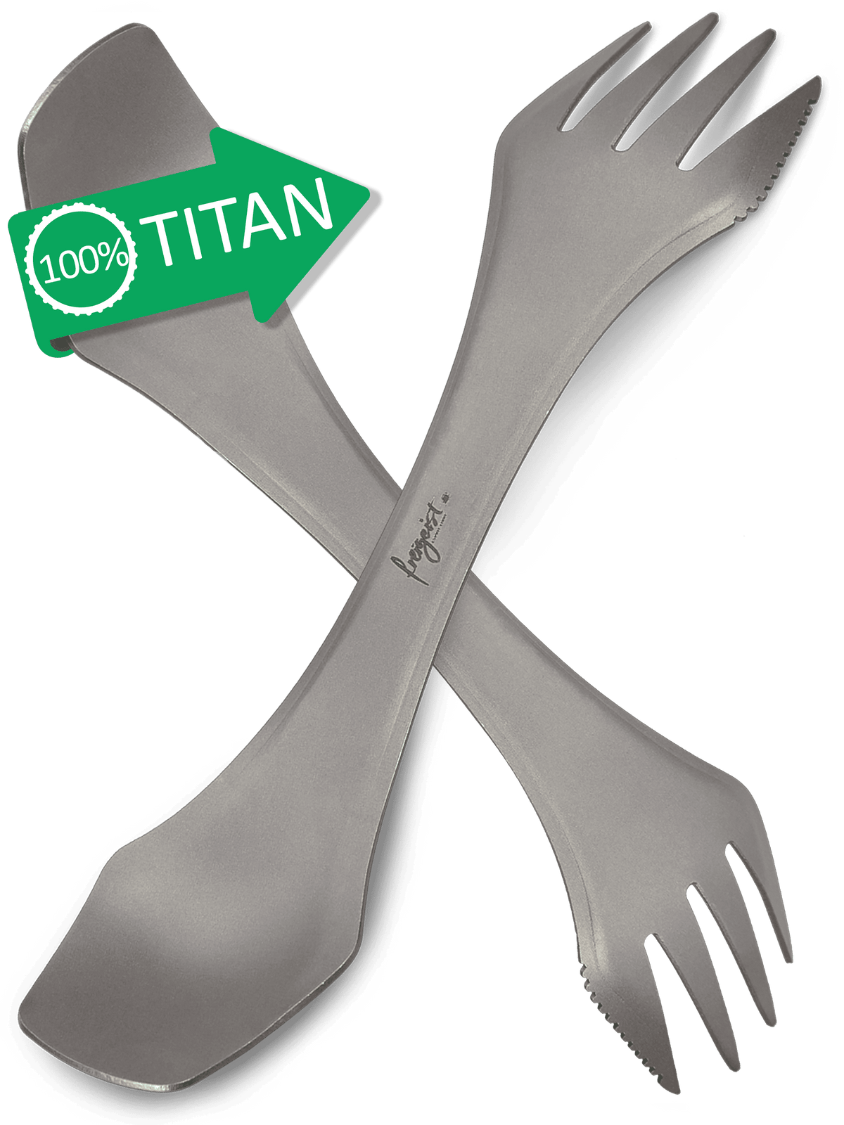 Titan Göffel – Ultraleicht & Hochwertig 3-in-1 Campingbesteck